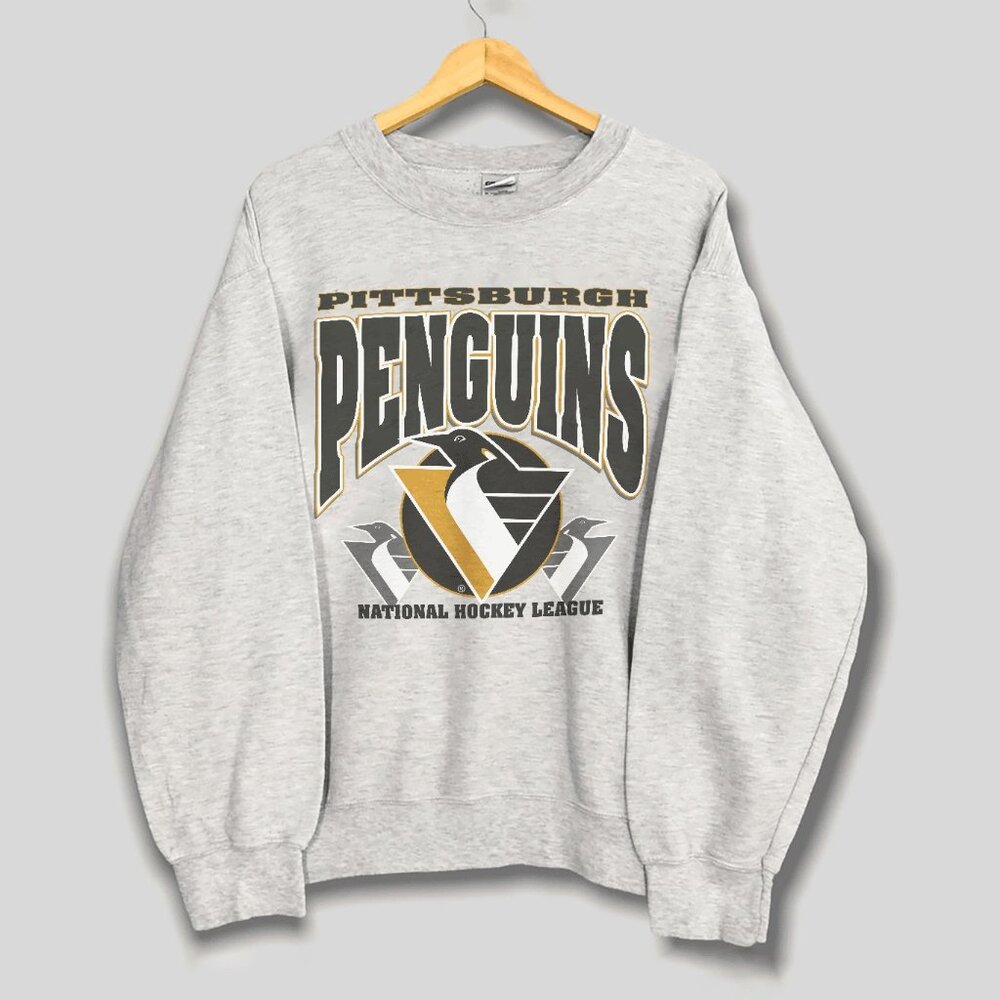 90s Vintage Pittsburgh Penguins Hockey Sweatshirt, Retro NHL Penguins Shirt Tee